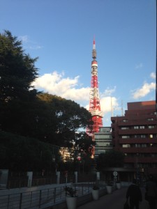 アメリカンクラブから見る東京タワー